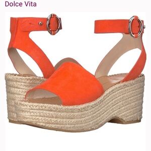 Dolce Vita Orange Espadrille Wedge Sandals by Dolce Vita size 6